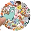 50PCS animals skateboard Stickers Cartoon Graffiti DIY For Baby Scrapbooking Pencil Case Diary Phone Laptop Planner Decoration Book Album Kids Toys Decals