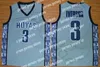 NCAA University 3 Georgetown Hoyas Allen Iverson Jersey Patrick Ewing Uniform 33 Vince Carter Paul George Wilt Chamberlain 13 College Basketball