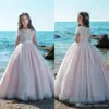 Vestidos de menina Flor Girls Kids Concurso de Festa de Festa de Casamento Vestido de Ball Princess Girl para
