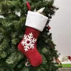 46cm Bas De Noël Suspendus Chaussettes De Noël Rustique Bas Personnalisé Décorations De Flocon De Neige De Noël Fête De Famille Fournitures De Vacances DH9885