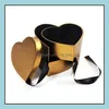 Packing Boxes Office School Business Industrial 2021 Heart Shaped Double Layer Rotate Flowers Chocolate Gift Dhj6L