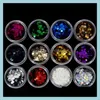 Nail Art Decorations Salon Health Beauty 1 Box Heart Star Sequins Laser Colorf Flakes Paillette Tool Nails Diy Supplies Drop Delivery 2021