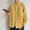 Chemises décontractées pour hommes Streetwear hommes coréen ample boutonné chemise surdimensionnée à manches longues Blouses Harajuku mode hommes vêtements pour hommes