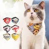 Pet triangle saliva towel Cat Costumes Small dog and cat-accessories Cats and dogs Cartoon scarf Pets Supplies T9I002034