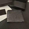 Mannen luxe kaarthouders krokodil leerontwerper Wallets European en Amerikaanse stijl slanke paspoortkaten vouwportfolio's vrouwen munten portemonnees worden geleverd met dozen