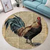 Teppich Rooster Circle runde Formbodenmatte 3D Teppich Nonsilip Dining Wohnzimmer Weiches Schlafzimmer Teppich 03 Carpets Teppichwagen 9125948