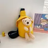 Mochilas de mensajero para niños lindo oso versión coreana niños y niñas mini bolsa de lona marea