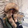 Women's Fur & Faux Natural Real Parka Camouflage Long Hooded Winter Coat 2022 Women Jacket Raccoon Collar Warmfur LinerWomen's Women'sWomen'