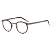 Solglasögon Mens Fashion Design Optiska glasögon Runt datoracetat Eyewear Titanium Full Frame Lyxig kvalitet Optiska glasögon Myopiafashion