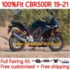 ホンダボディCBR500 CBR 500 RR CC 500R 500CCの射出型型OEM OEM 19-21ボディワーク135NO.96 CBR500CC CBR500R 19 20 21 CBR500RR 2019 2020 2021フェアリングホワイトブラック