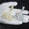 Nowy CZ Letters Bag Boyz Wisiant Naszyjnik lodowy Bling 5a Cuubic Zircon Dollar Symbol Piekiest