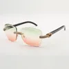 Тонкие густые солнцезащитные очки алмаза 3524028 с натуральными цветными рогами и 58 мм толщины линзы с прозрачным разрезом 3,0 мм свободный экспресс