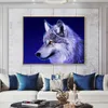 Blue fox Wild Animal Canvas Art Painting Posters and Prints Cuadros Home Decor Wall Art Picture for Living Room