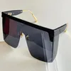 Gafas de sol rectángulo de máscara mate gris negro gafa de sol unisex de moda lentes sombras Uv400 gafas de protección con caja316s269j