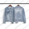 Fashion designer Men's Jacket High Quality Chao Brand Craft Embroidery Sling Letter Arrow Washed Used Denim Coat Winter Jackets Men Windbreaker