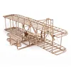 Modello di aeroplano in legno giocattolo kit di costruzione collezione Wright Brothers Flyer aereo 3D puzzle di assemblaggio in legno per bambini adulti 220725