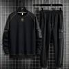 Men039s Bluzy Bluzy Mężczyźni Zestaw 5xl 6xl 7xl 8xl Plus w rozmiarze 68 bawełniana streetwearu z kapturem Sportsweat Runned Tracksuit Autumn6807023