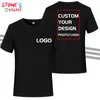 Summer 100 Cotton Fashion Crew Neck Men s T Shirt Diy Your Casual Short Sleeve Top Custom Design Clothes Men and Women 220722