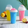 Kinderen slushy maker cup Quick-frozen diy smoothies milkshake fles slush en shake maker siliconen ijs slushy maker fles t0601tt06