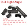 기타 조명 액세서리 10-50pcs DC3 직각 핀 헤더 PCB 커넥터 2.54mm 피치 6p-50pin 더블로드 ISP 수컷 소켓 IDC JTAG Box A