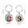 Keychains Sublimation Blank Keychain Metal Heat Transfer Board Rotating Double Sided For Diy Craft SuppliesKeychains Forb22