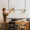 Kolye lambaları Modern LED LAMP IŞIK AŞIK PLAKA Pirinç Sıcak veya Beyaz Oturma Odası Aydınlatma Nordic Lightingpendent