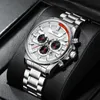 Nibosi Luxury Gold Mens Watch Fashion Quartz Zegarek Sportowy Chronograf Wojskowy Wodoodporny Zegar Data Zegarek dla mężczyzn 220407