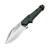 Couteau de survie droit VULCRN 154CM vert G10 Drop Point lame Camping en plein air randonnée chasse survie couteaux tactiques avec outils G1500 Kydex