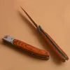 Продвижение G6151 длинное складное нож 3CR13MOV Серые титановые покрытия лопатка Деревянное ручка для отдыха на открытом воздухе выживание складных ножей для выживания в походах