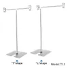 Adjustable Display Height Stainless Steel Poster Clip Promotion Sign Holder Sales Cardboard Display Racks Stand