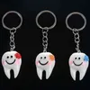 20 pcs Keychain Key Ring Hang Tooth Shape Cute Dental Gift AA220318