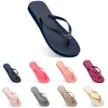 Kvinnor tofflor Fashion Flip Flops Beach Hotel inomhus Slipper Triple Black Pink White Lemon Green Gray Navy Womens skor sjuttio fem