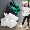 PU Girls Summer New Hollow Mesh Sports Shoes 2022 Kids Fashion Boys Casual Non-slip Children Lace-up Versatile School Sneakers G220527