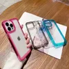 Coque hybride transparente antichoc en Tpu, étui Anti-poussière et coloré pour iPhone 13 Pro 12 11 Max XR SE 2022