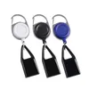 Premium Smoke Colorful Rubber Lighter Sheath Case Plastic Leash Clip to Pants Retractable Reel Metal Keychain Holder SN6603