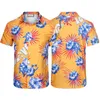 22ss الرجال مصمم قمصان الصيف قصيرة الأكمام قمصان غير رسمية موضة فضفاضة بولو الشاطئ نمط تنفس بلايز المحملة الملابس حجم الآسيوية M-3XL