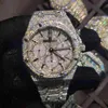 QJ7N 2022 Mosang Diamond Watch Individualisierung kann das automatische Uhrwerk für Herren wasserdicht bestehen