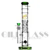 15 inch Hookahs Glass Bong Inline PERC Heady Bongs 18,8 mm vrouwelijke rechte buisolie dab rig fab ei waterpijpen 5 kleuren waterpijp