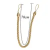 Other Home Decor 1Pc Handmade Weave Curtain Tieback Gold Holder Clip Buckle Rope Decorative Room Accessories Tie BacksOther