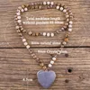 Подвесные ожерелья мода богемные украшения аксессуары 8 мм/камни с длинными завязанными с каменным сердце