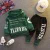 Herfst babykleding kinderen jongens meisjes sport letters hoodies broek 2 stks/sets peuter actieve kleding baby kinderen tracksuit 220523