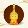 Collana con ciondolo Buddismo Buddha in oro per donna Uomo Gioielli Sabbia Catene d'oro Collane