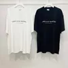 Streetwear VETEMENTS T-shirt Casual Casal Moda Decote em O Alta Qualidade Simples VTM Letra Estampada Tamanho Grande Preto Branco Nova Camiseta