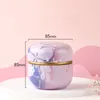 Tea Caddy Tinplate Portable Packing Jar With Sealing Lid Round Metal Tin Can Candle Jars Food Candy Tablet Earrings Small Storage Jar