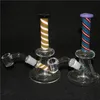 Verre Bécher Bong Givré Narguilé Coloré Tuyau D'eau Haute Grand Dab Rigs Avec Downsteam quartz banger clou silicone nectar