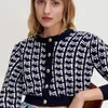 501 2022 여름 브랜드 같은 스타일의 스웨터 승무원 목이 긴 소매 패션 카디건 여성 옷 yingjie