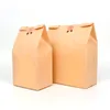 50pcs Kraft Paper With Window Bread Packaging Bags Oil-proof Breakfast Breat Supplies Party Food Toast Clear Celebrate