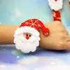 Renne Favors Noël Pour Cadeau Bandes De Noël Cadeaux De Fête En Peluche Père Noël Jouets Claus Bonhomme De Neige Slap Ours Décorations Enfants Bracelets Fmrkc