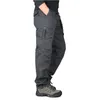 Pantaloni da uomo Casual Cargo Pantaloni Multi-Pocket Tactical Military Army Straight Style Pantaloni Allentati Semi di campagna Zipper Pocket Seasons 220325