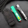 CNC A6 Button Lock Тактический автоматический гребень для ножей Алюминиевый сплав с зеленым титановым покрытием Ручка Открытый нож Портативные карманные ножи UT85 UT88